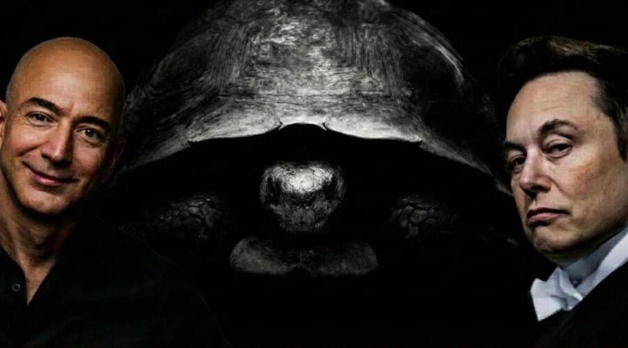 一张黑白乌龟照，让世界首富马斯克破防了？贝索斯这招“阴阳怪气”才是顶级商战